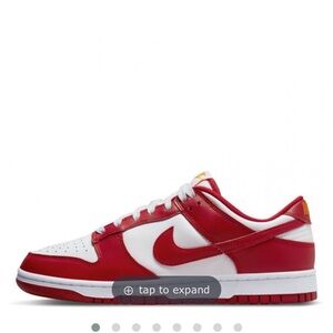 Nike Low-Top Sneakers in White and Red